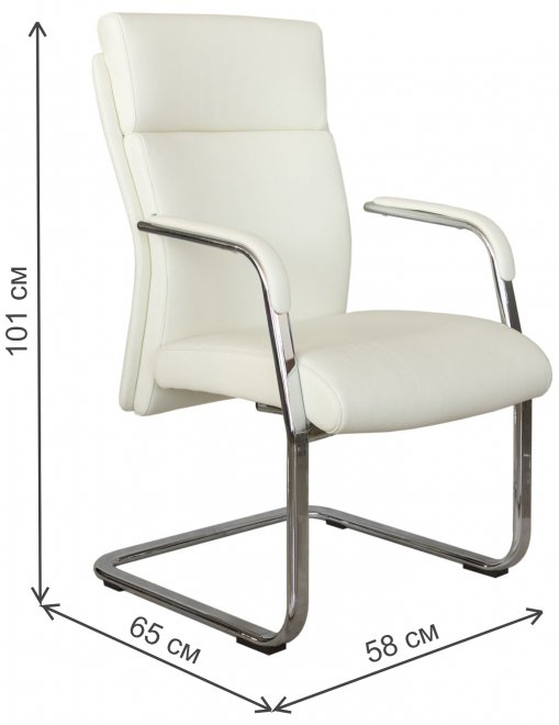Кресло RCH С1511 натуральная кожа белый 6207