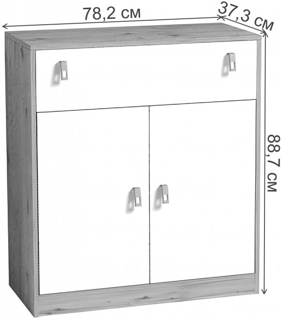 Тумба Комфорт №31 дуб золотистый / графит