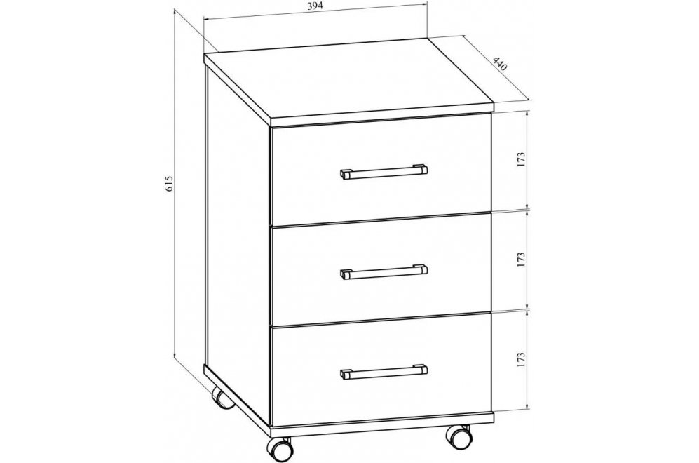 Тумба ОФ-22 блэквуд сатиновый