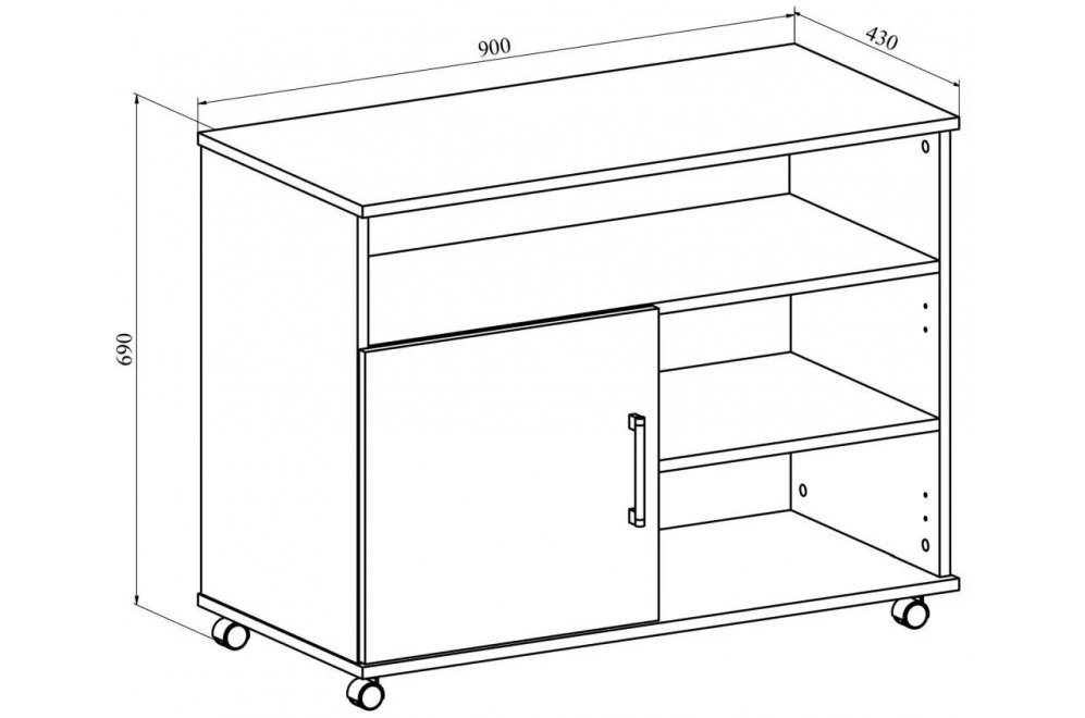 Тумба ОФ-23 блэквуд сатиновый