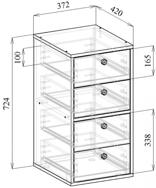 Тумба Прайм-21-1 ТМБН-Прайм-21-1-ВБ венге / белый