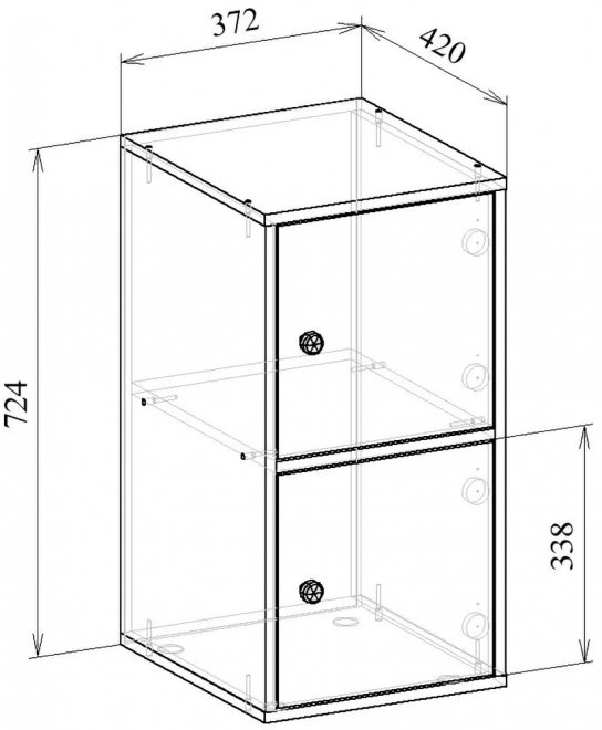 Тумба Прайм-21-2 ТМБН-Прайм-21-2-ВБ венге / белый