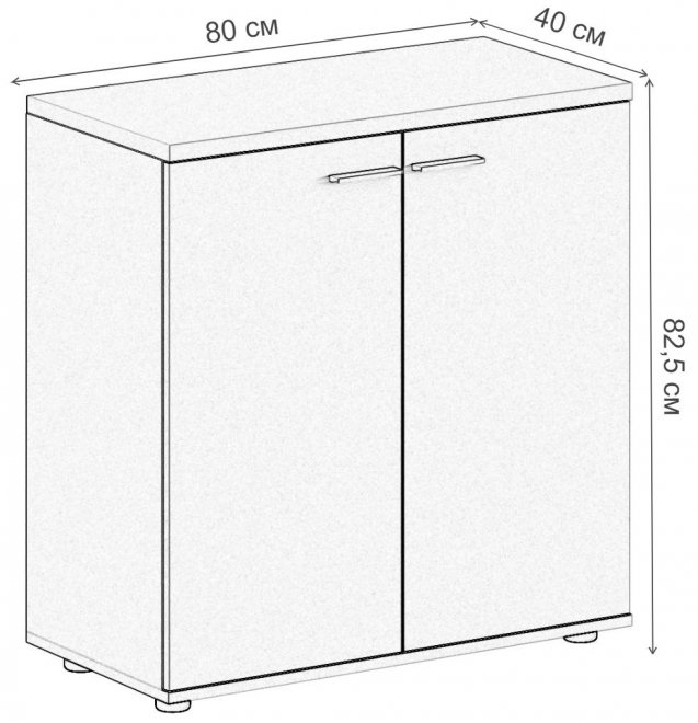 Тумба SG.815.OD.WH дуб темный / белый
