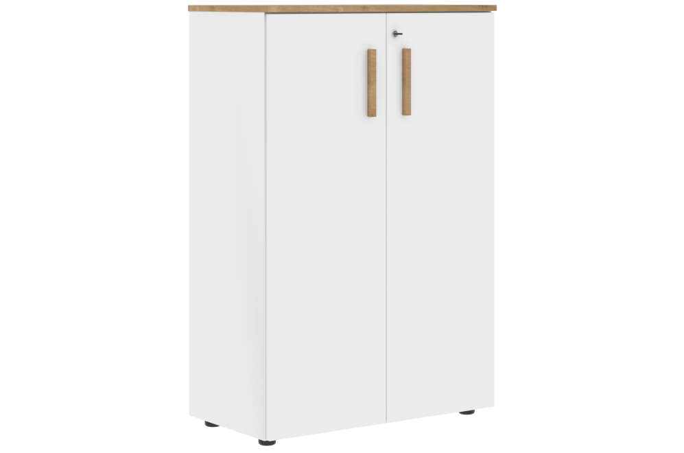 Тумба Forta FMC 80.1Z белый премиум / дуб гамильтон