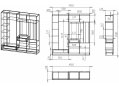 Прихожая Мебелеф 16 шкаф слева индиан эбони светлый / красный