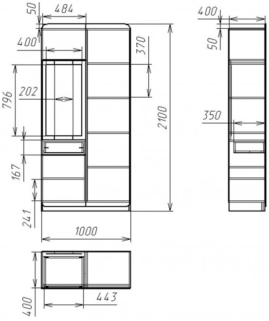 Прихожая Мебелеф 7 дуб молочный / белый