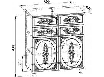Модульная прихожая Ассоль комплектация 1