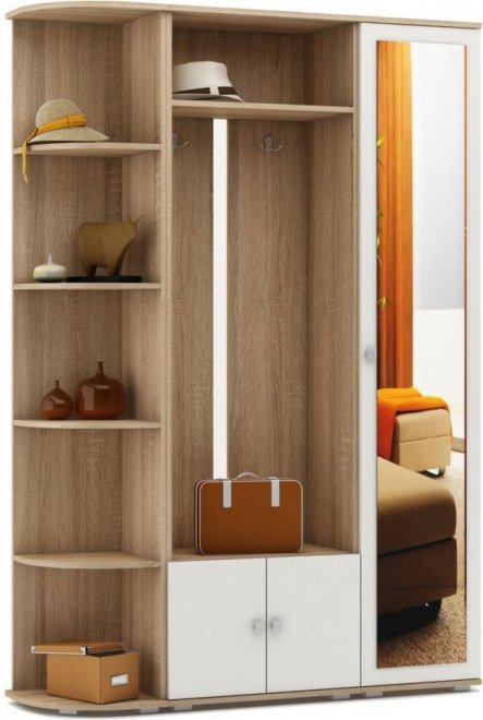 Модульная прихожая Тунис-2 дуб сонома / белый