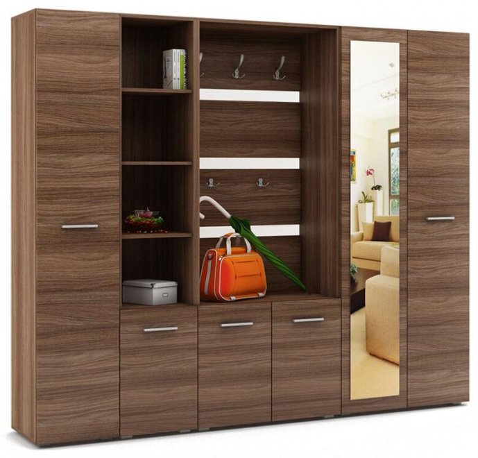 Модульная прихожая Марс-3 ясень шимо темный