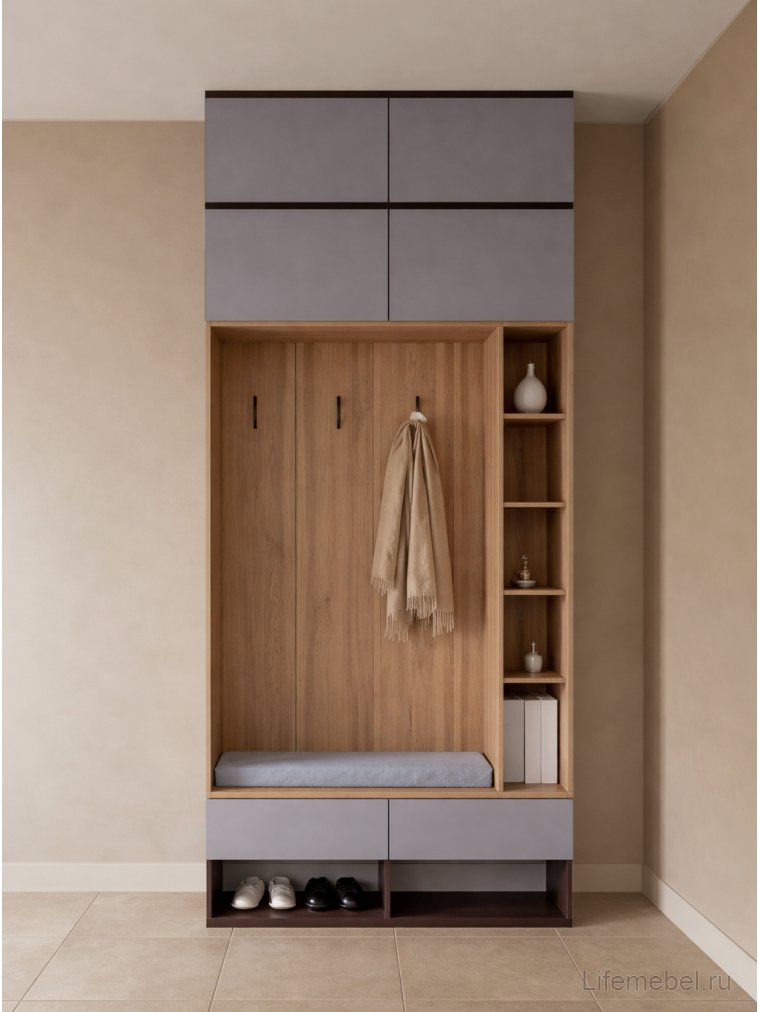 Модульная прихожая Роут венге / графит софт комплектация 9
