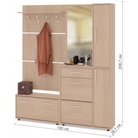 Модульная прихожая ВШ-3.1 + ТП-3 + ТП-4 + ПЗ-4 (комплектация 3)