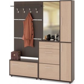 Модульная прихожая ВШ-3.1 + ТП-3 + ТП-4 + ПЗ-4 венге / беленый дуб (комплектация 4)