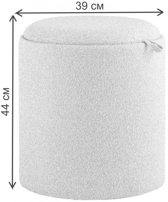 Пуф Брюгге S серый