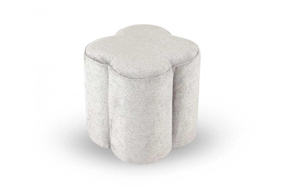 Пуфик Quatrefoil серый