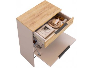 Тумба для обуви Баско кашемир / дуб крафт золотой