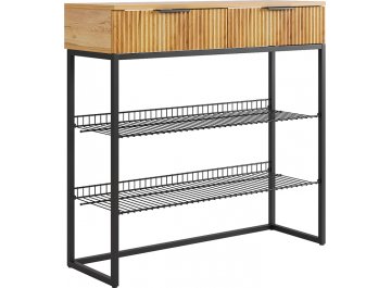 Тумба для обуви Классная 1 графит / графит матовый / золото