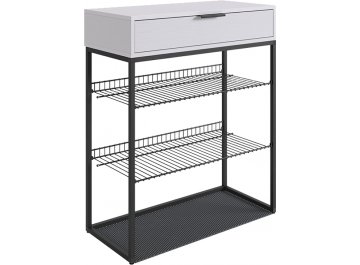 Тумба для обуви Краш черный муар / графит