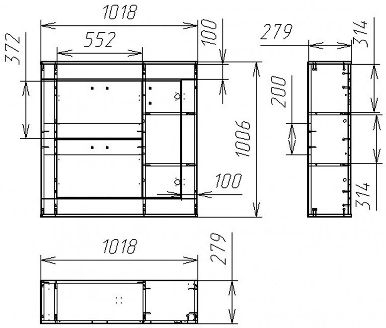 Обувница Мебелеф 21 венге / черный глянец