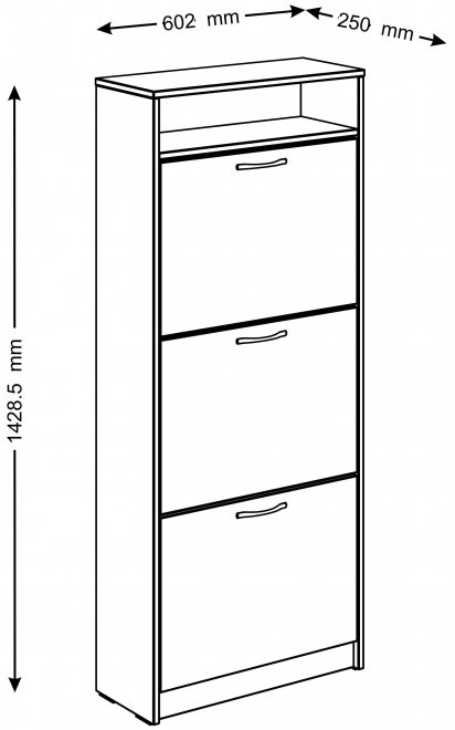Обувница Орион 60х143 сонома