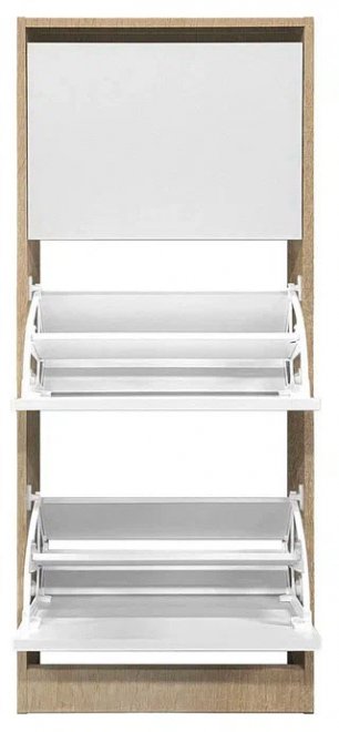 Обувница Шелл 3 дуб сонома / белый