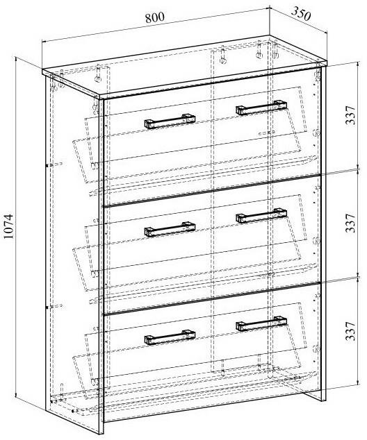 Обувница Агата АТ-1 северное дерево светлое