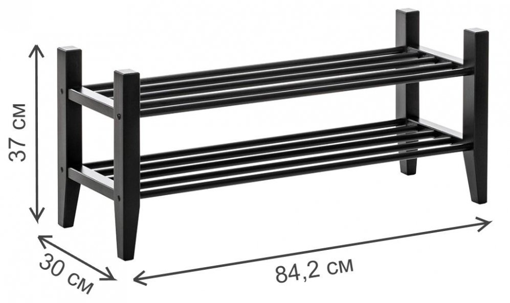 Обувница Leset Мира 85х37 черный