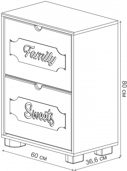 Обувница ДримСтар ДС-22 белое дерево