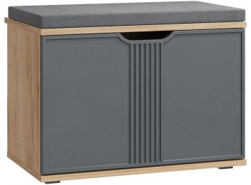 Тумба для обуви Эмилия ЭЛ-4К дуб крафт золотой / меренга