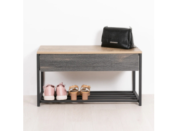 Банкетка Туск дуб гранж песочный / интра