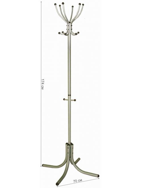 Вешалка напольная М 6 металлик