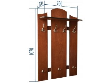 Вешалка настенная ДаВинчи орех тёмный