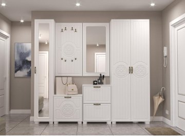 Вешалка настенная Монблан МБ-50 белое дерево