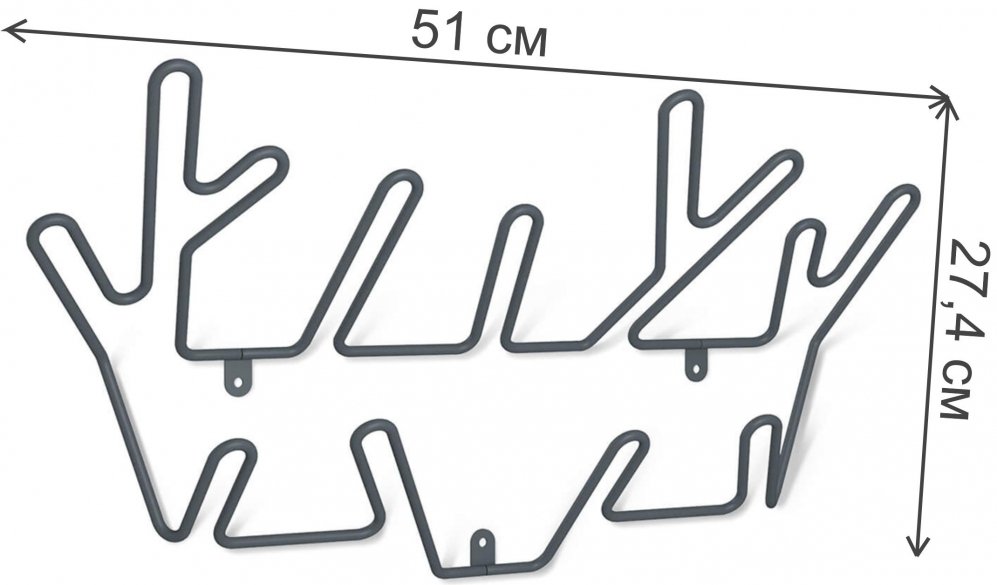 Настенная вешалка Sheffilton SHT-WH36 антрацит