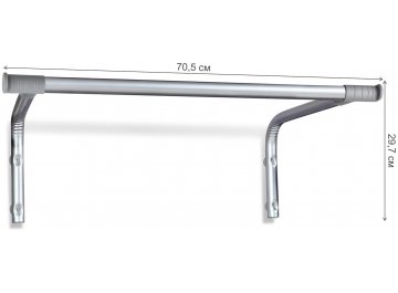 Вешалка настенная SHT-WH5 хром лак / серый