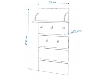 Вешалка настенная Веш-70