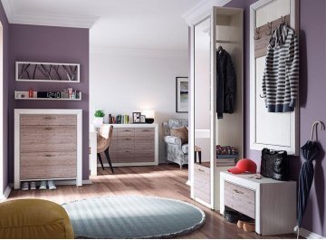 Вешалка настенная Оливия вудлайн кремовый