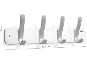 Вешалка настенная SHT-WH20 беленый / серебро