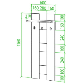Настенная вешалка Торевро КК