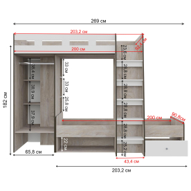 Двухъярусная кровать Акита