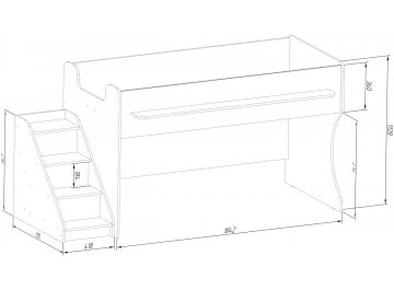 Двухъярусная кровать Капризун 7 Р444-2