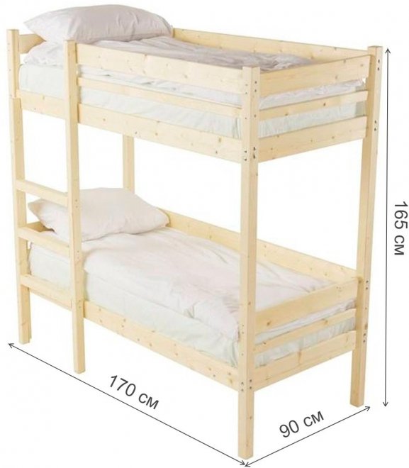 Двухъярусная кровать Микки 80х160