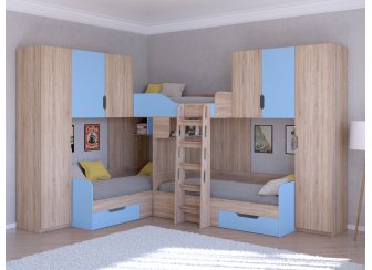 Двухъярусная кровать Трио/3