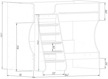 Двухъярусная кровать Р434 Капризун 3