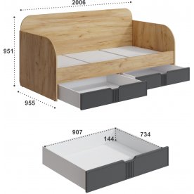 Односпальная кровать Эмилия