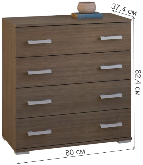 Комод Вента-95 ясень темный