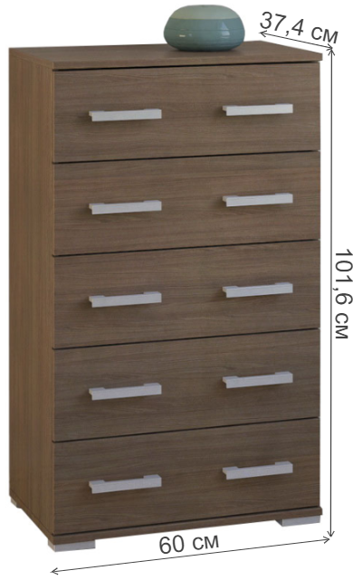 Комод Вента-96 ясень темный