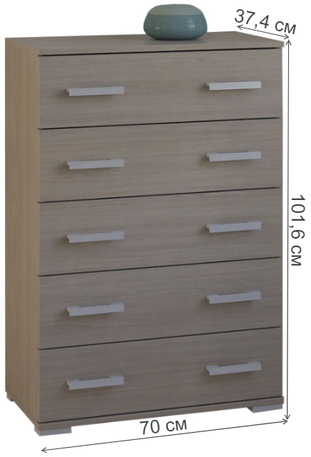 Комод Вента-97 ясень светлый