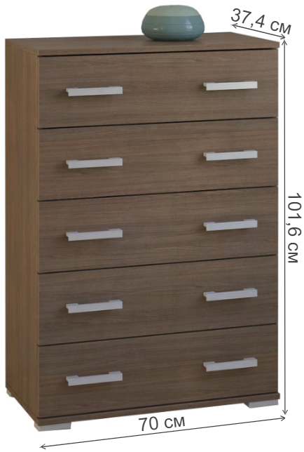 Комод Вента-97 темный ясень