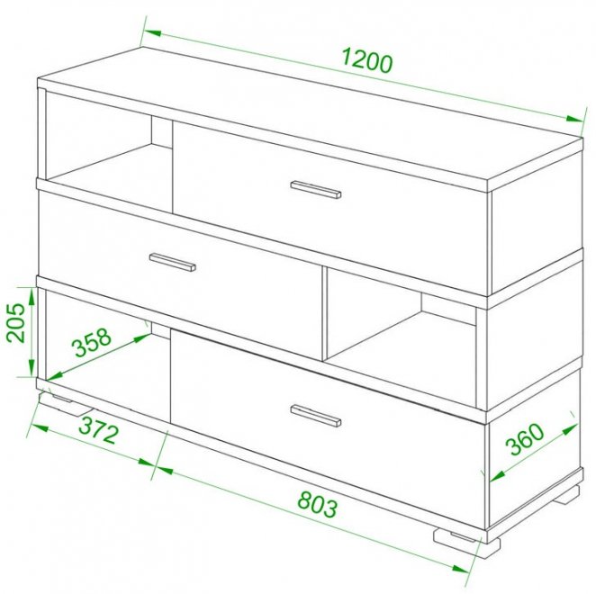 Комод СБ-40/3 К карамель