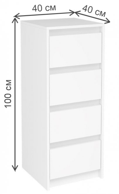 Комод Идена КМ06-400 белый